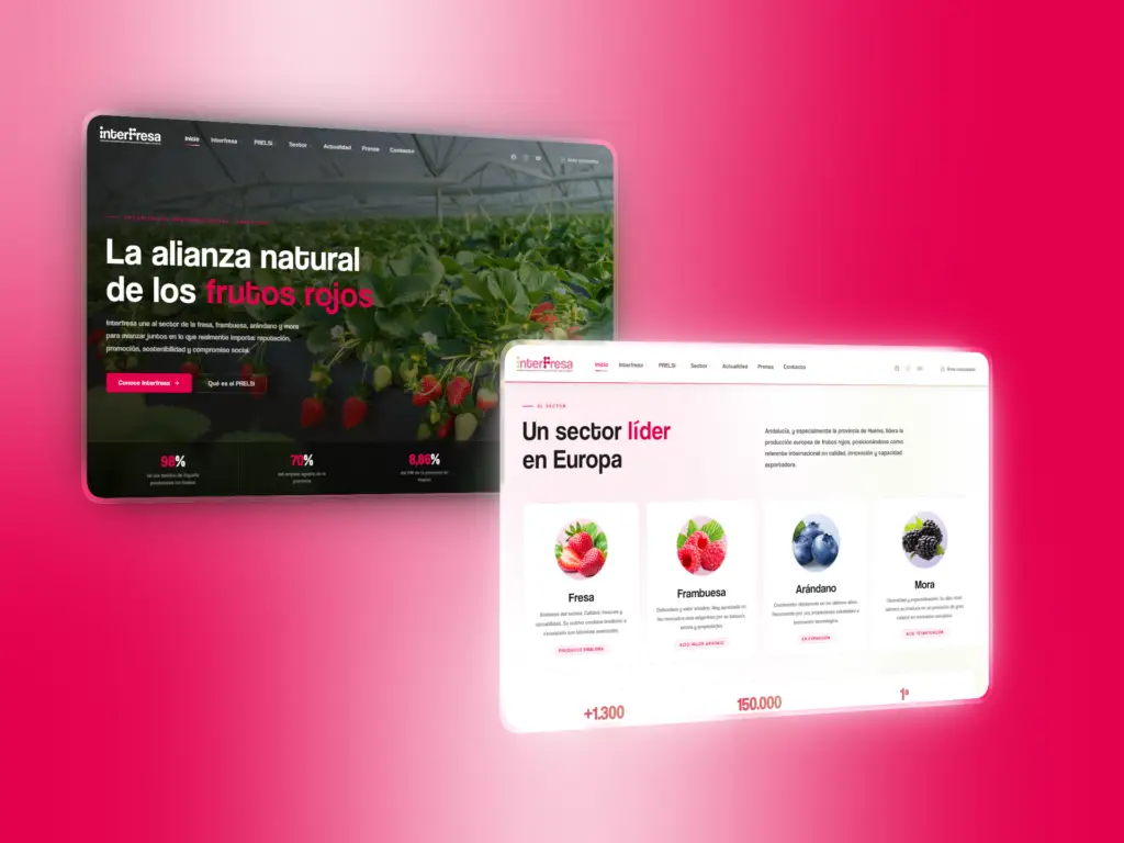 Web de Web institucional para la Asociación Interprofesional de la Fresa Andaluza