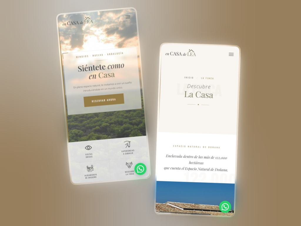 Web de Web de turismo rural con reservas online y experiencias únicas en Huelva